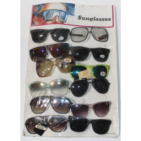 12 NEW VINTAGE DESIGNER SUNGLASSES