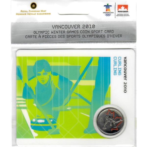 2010 CANADA PROOF MINT SEALED CURLING QUARTER