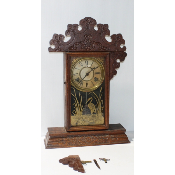 ANTIQUE SESSIONS CHIMING MANTEL CLOCK