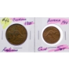 Image 1 : 1955 & 1964 AUSTRALIA KANGAROO PENNIES
