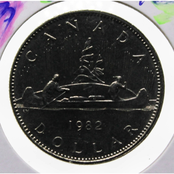 1982 CANADIAN VOYAGEUR $1 DOLLAR COIN