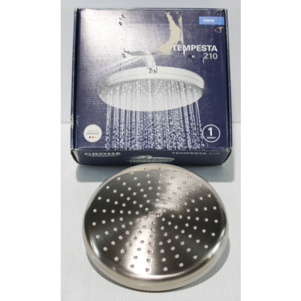 NEW GROHE TEMPEST 210 NICKEL SHOWER HEAD