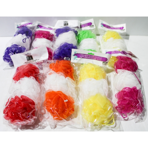 27 MINI BATH SPONGE LOOFAHS