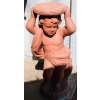 Image 1 : 32" H SOLID CEMENT CHERUB WATER FOUNTAIN