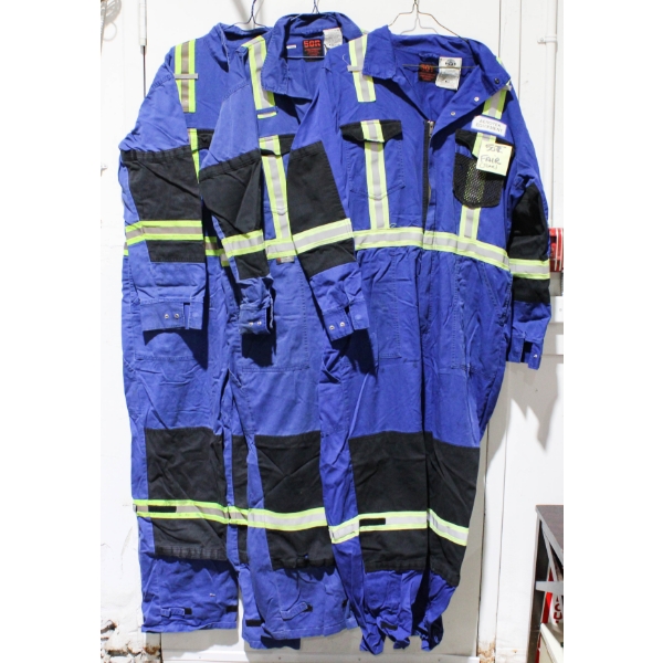 3 CLEANED USED FIRE RETARDANT COVERALLS 50T & 50R