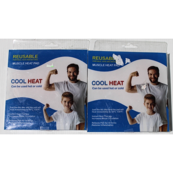 2 NEW REUSABLE MUSCLE COOL HEAT PADS