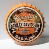 Image 1 : REPLICA METAL HARLEY DAVIDSON BOTTLE CAP SIGN