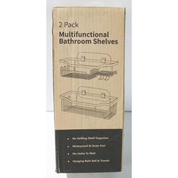 NEW 2PK MULTIFUNCTIONAL BATHROOM SHELVES