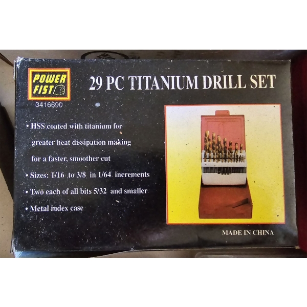 NEW 29PC TITANIUM DRILL SET