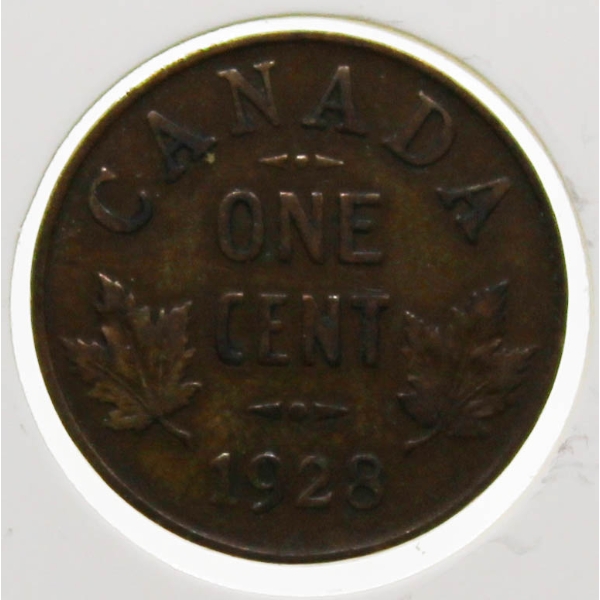 1928 CANADIAN 1 CENT COIN