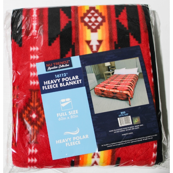 NEW NU TRENDZ POLAR FLEECE BLANKET - RED