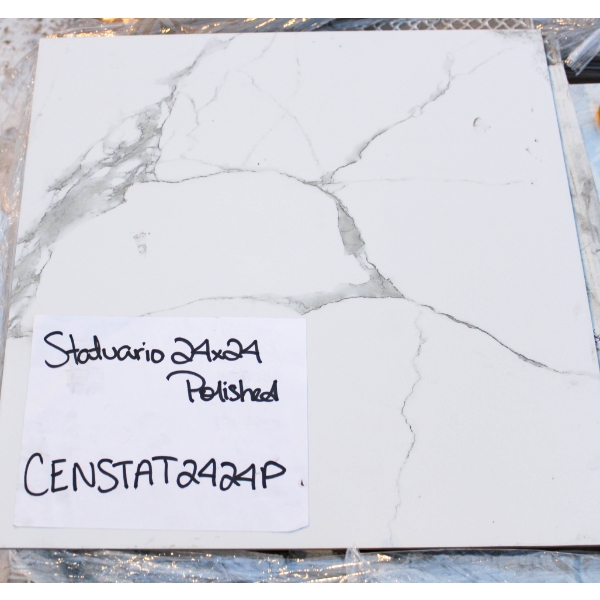 NEW **DISCO** CENTURA STATUARIO 24X24 POLISHED TILE