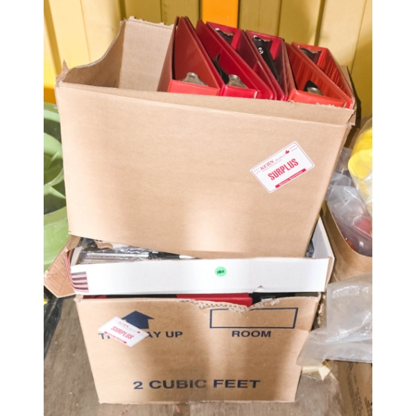 LARGE LOT OF ASSORT. BINDERS