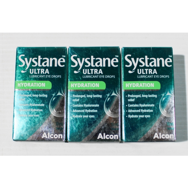3 X 10ML SYSTANE ULTRA HYDRATION LUBRICANT EYE DROPS