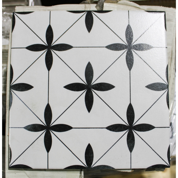 28 SQ.FT CENTURA, PICASSO 8X8 FLORES BLANCO TILES