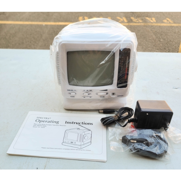 NEW SPECTRA BLK/WHITE PORTABLE TEKEVISION RECEIVER