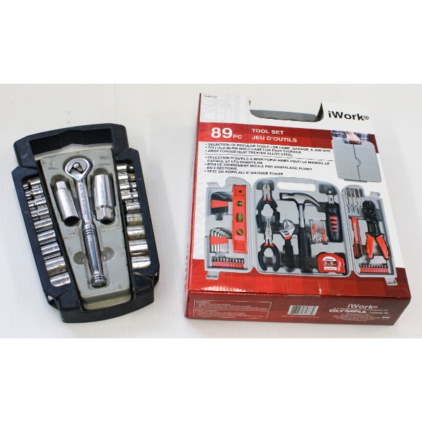 NEW 89PC TOOL SET & USED 3/8 SOCKET SET