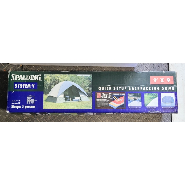 NEW SPALDING 9'X9' QUICK SETUP BACKPACKING  DOME