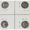 Image 2 : 4 CANADA SILVER 10 CENT COINS  - 1917 - 1919 - 1920 - 1931