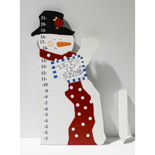 "LET IT SNOW" SNOWMAN OUTDOOR WOODEN SIGN
