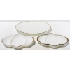Image 1 : 3 VINT. MILKGLASS PLATTERS W/ GOLD TRIM
