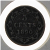Image 1 : 1890 NEWFOUNDLAND SILVER 5 CENT COIN