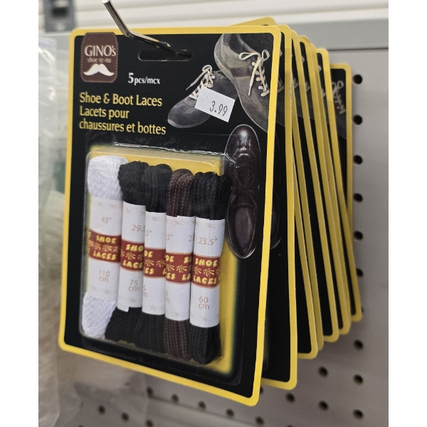9PKS ASSORT. COLOR AND LENGHT SHOE/BOOT LACES