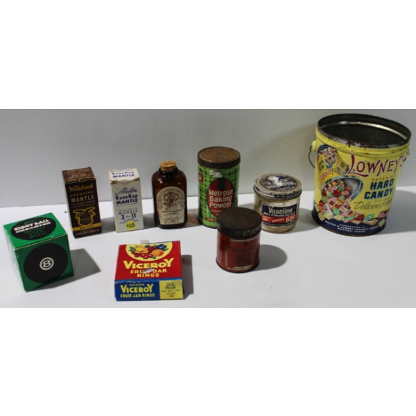 VINTAGE TINS & COLLECTIBLES