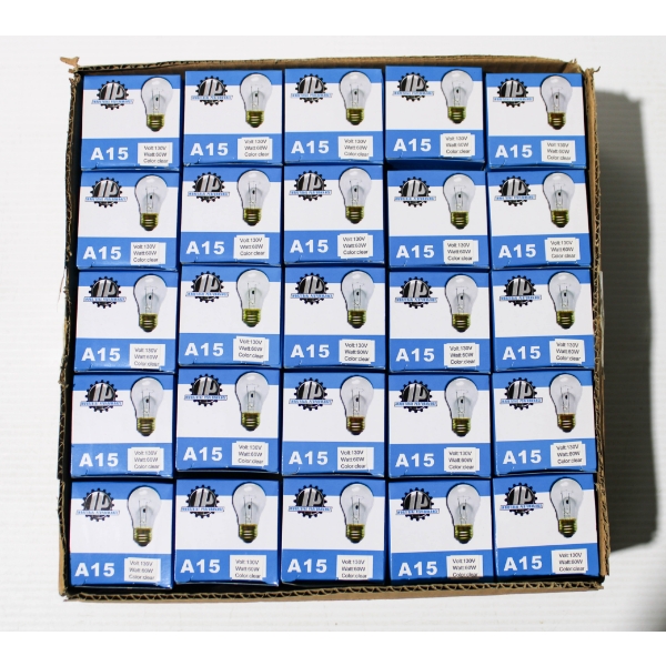 25 NEW A15 2000HR LIGHT BULBS