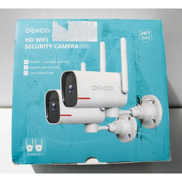 DEKCO HD WIFI SECURITY CAMERA DC4L - 2 CAMERAS