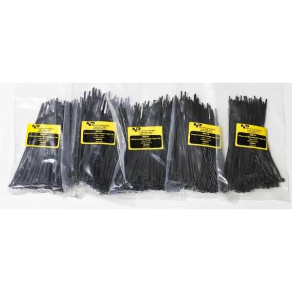 500 UV SELF LOCKING CABLE ZIP TIES - SIZE 6"