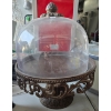 Image 1 : DECORATIVE CENTER PIECE GLASS CLOCHE