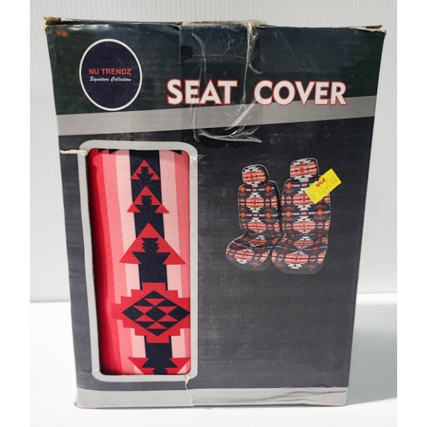 NEW NU TRENDZ FRONT CAR SEAT COVERS - RED/BLK