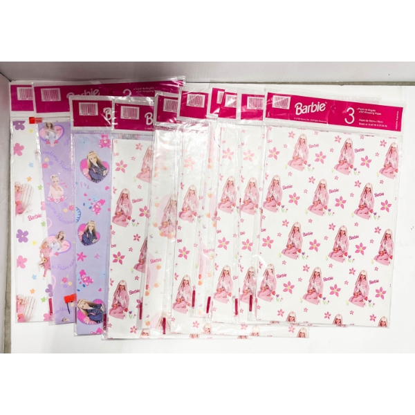 10 ASST BARBIE GIFT WRAPPING PAPER