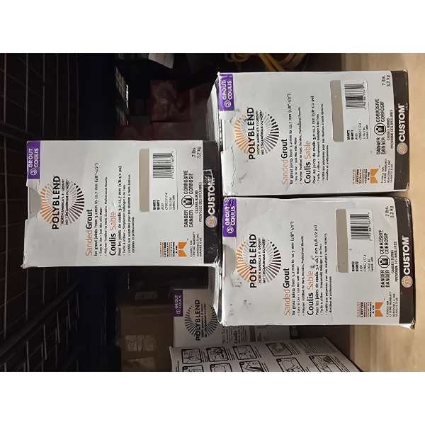 THREE BOXES OF POLY BLEND GROUT