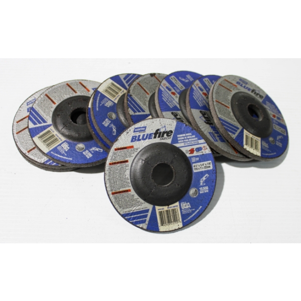 10 NEW BLUE FIRE GRINDING WHEELS - 4 1/2" X 1/4" X 7/8"