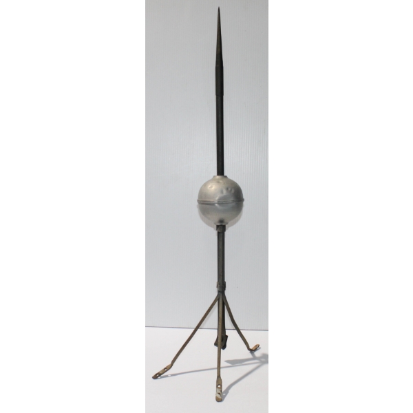 ANTIQUE LIGHTNING ROD W/ METAL BALL
