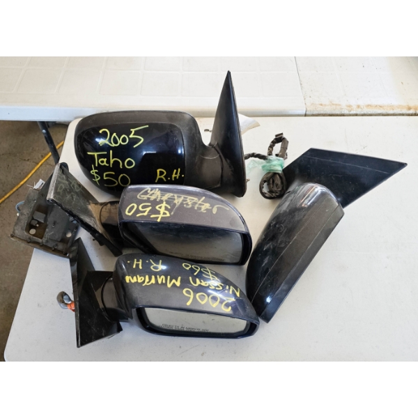 ASSORTED SALVAGED SIDE MIRRORS