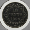 Image 1 : 1896 VG NEWFOUNDLAND SILVER 10 CENT COIN