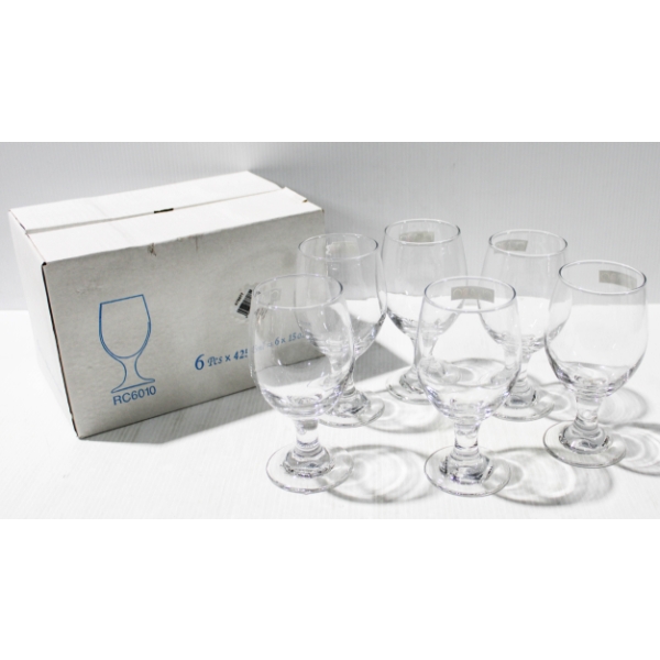  6PC NEW WINE GLASS SET - SIZE 425ML