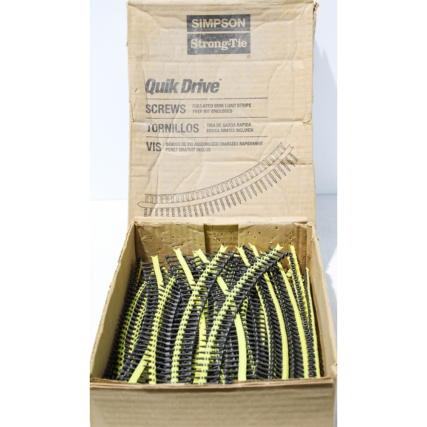 #7 X 1 1/4" QUIK DRIVE STRONG TIE SCREW STRIPS - OPEN BOX