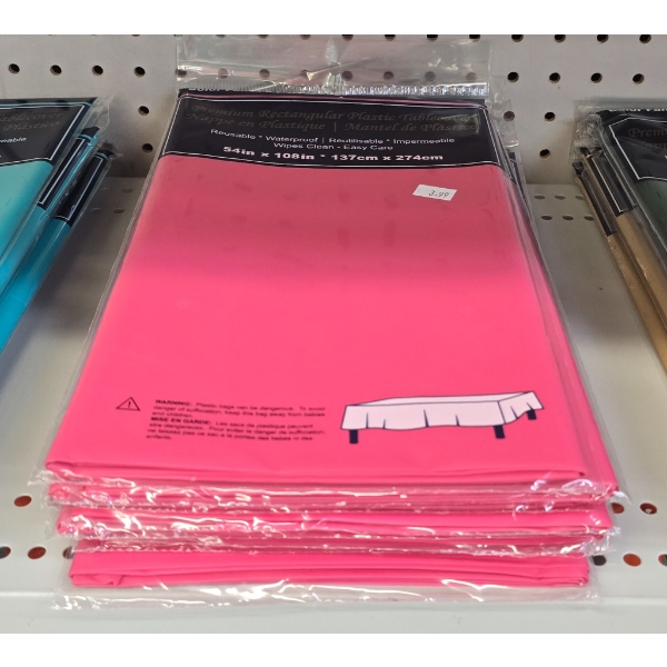 8 PINK 54X108" RECTANGULAR TABLE COVERS