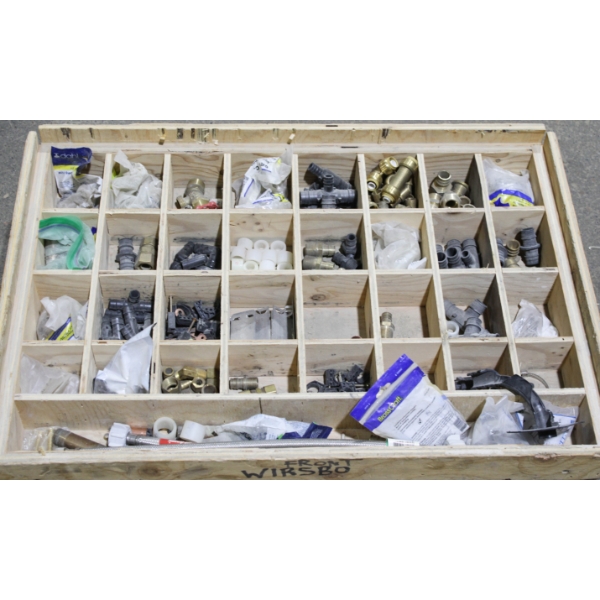 ASST. SNAKE BITE & BRASS FITTINGS ETC. W/ PARTS TRAY