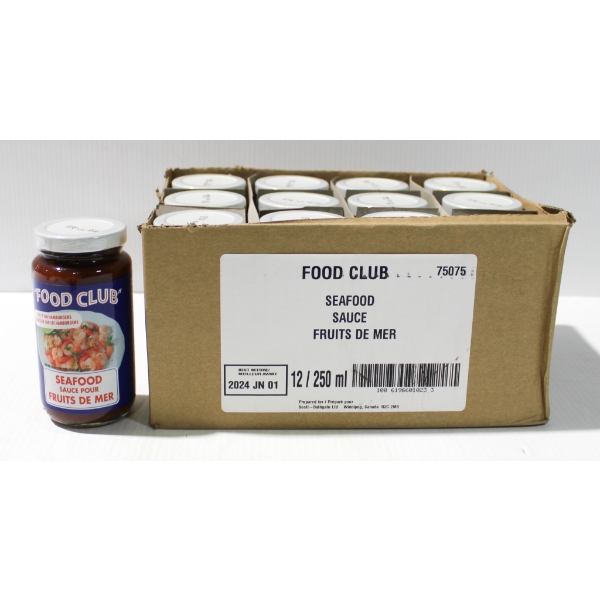 12 X 250ML FOOD CLUB SEAFOOD SAUCE