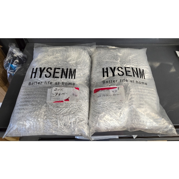 2X TWO PKS 39X79" STRING CURTAINS