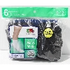 Image 1 : 6 PR FRUIT OF THE LOOM MEN'S BLACK ANKLE SOCKS