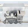 Image 1 : NEW LOCOMOTIVE TRAIN MONEY BANK W/ PEWTER FINISH