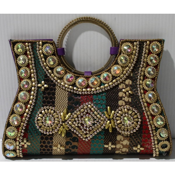 NEW MAINA SILK HANDCRAFTED PURSE - SIZE 8.75" L X 7.5" H 