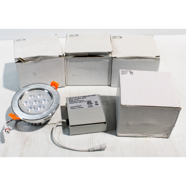 5 NEW 3 INCH RECESSED LED LIGHTS