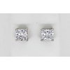 Image 1 : .925 SILVER CUBIC ZIRCONIA EARRINGS 8MM PER